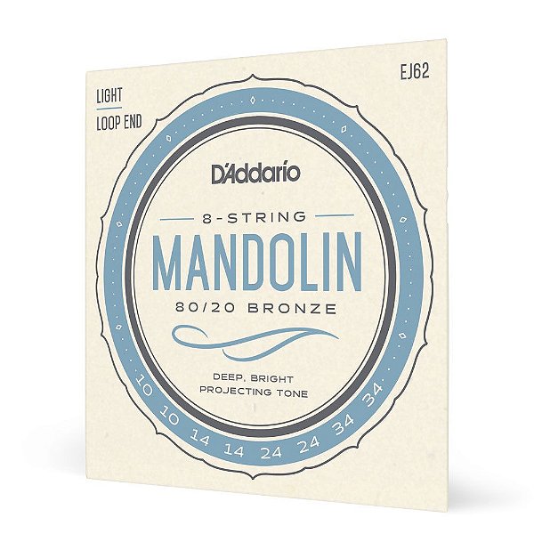 Encordoamento Bandolim 10-34 D Addario Bronze 80/20 EJ62