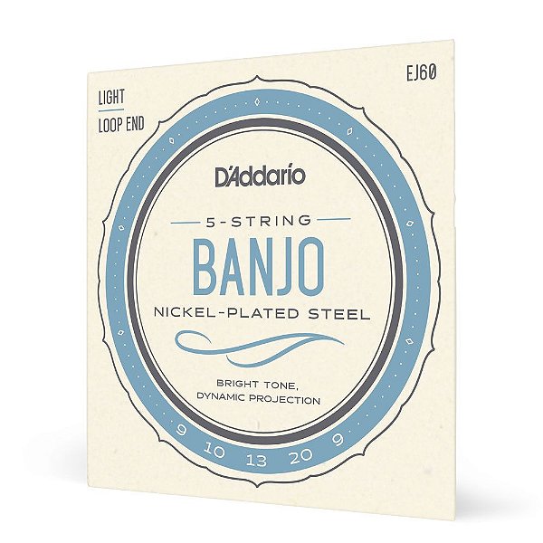 Encordoamento Para Banjo 5C D Addario Nickel-Plated EJ60