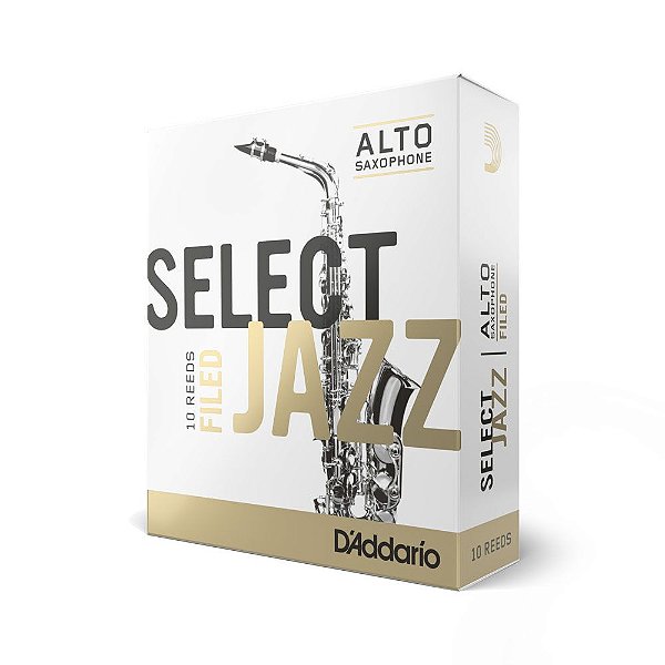 Palheta Sax Alto 3H Filed (10 Peças) D Addario Select Jazz