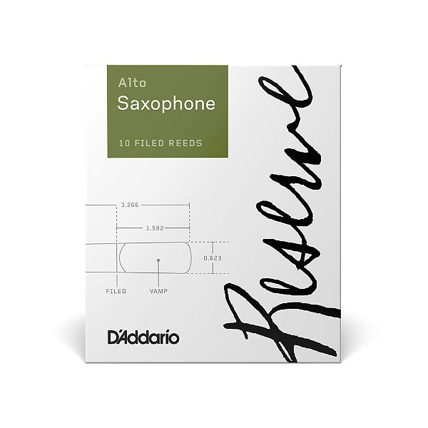 Palheta Sax Alto 2.5 (10 Unidades) D Addario Reserve DJR1025