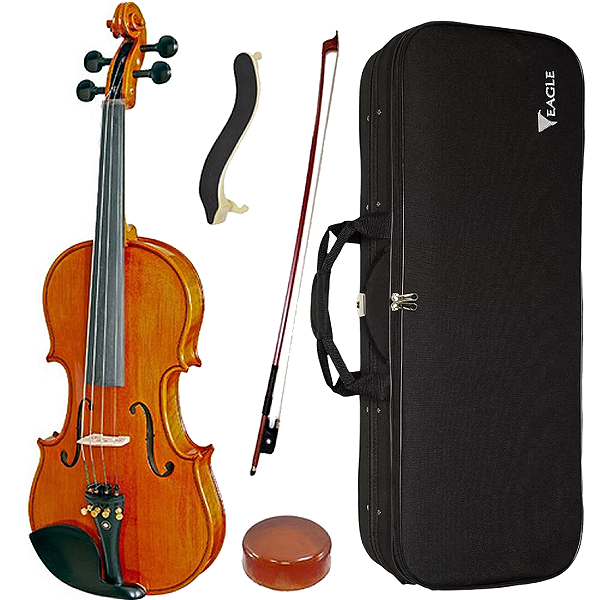Violino Eagle VK844 4/4 Completo Case Breu Arco Espaleira Estante