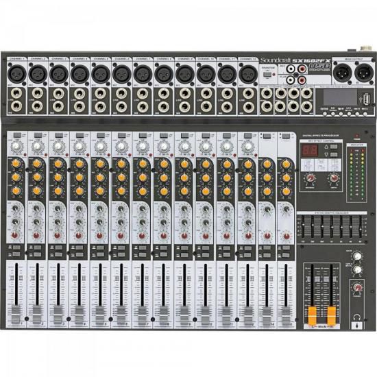 Mesa de Som Soundcraft SX1602FX 16 Canais USB Cinza - Qualidade Profissional de Áudio