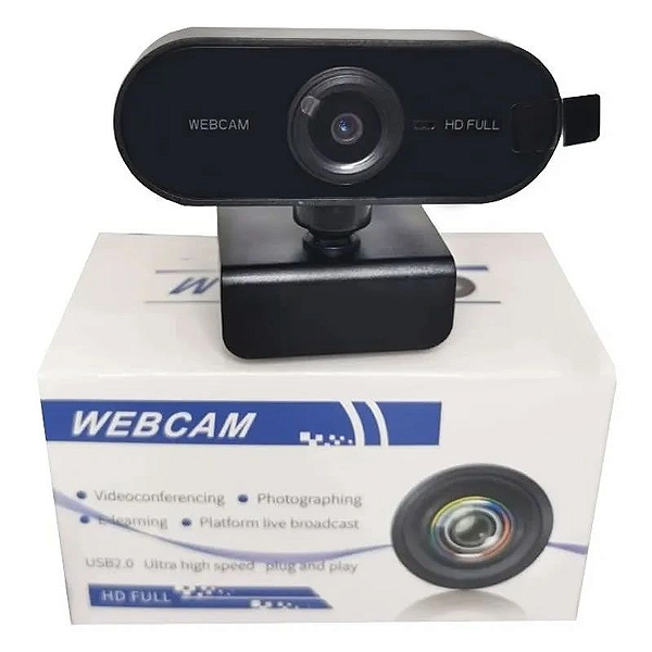 Webcam Mini Câmera Full Hd 1080 Usb De Visão 360º Microfone