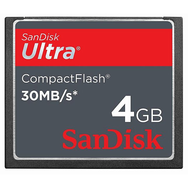 Cartão Compact Flash 4Gb SanDisk Ultra 30MB/s 200x Full HD