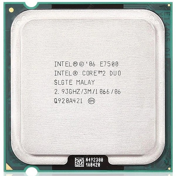 Processador Intel Core 2 Duo E7500 2,93 GHz 3 MB Socket LGA 775 OEM