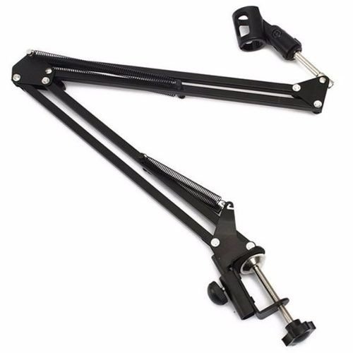 Suporte P/ Microfone Arcano Articulador C/ Prendedor De Mesa