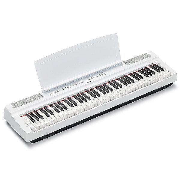 Piano Digital P 121 Wh Branco 73 Teclas Com Fonte E Pedal Sustain Yamaha