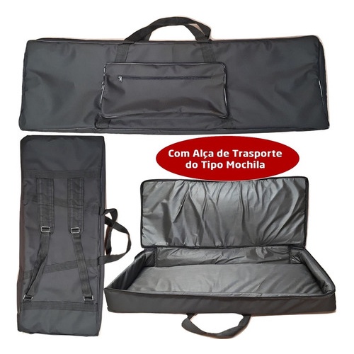 Capa Bag Master Luxo Para Teclado Yamaha Shs300 Preto