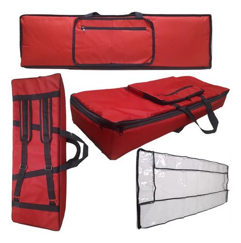 Capa Bag Master Luxo Teclado Yamaha Psr-ew300 Rd + Cobertura