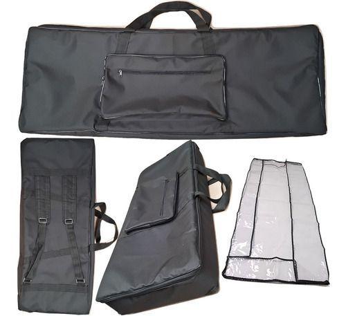 Capa Bag Master Luxo Teclado Yamaha Psr-f51 Bk + Cobertura
