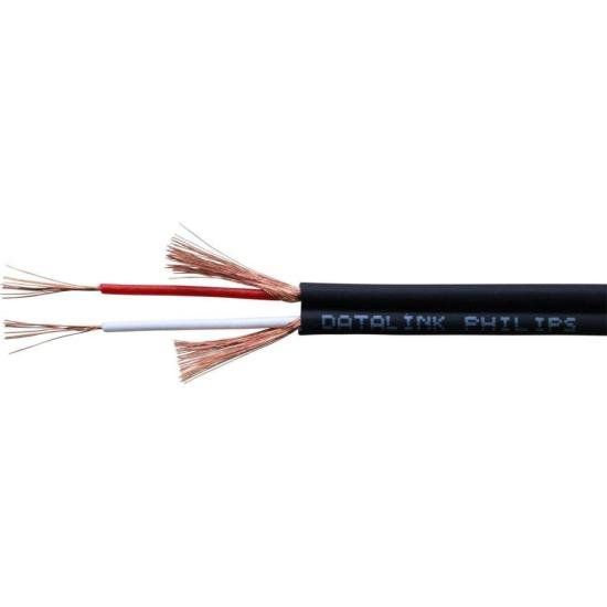 Cabo Paralelo Philips 2x0,50mm Preto Datalink - RL / 100