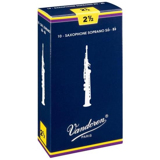 Palheta Tradicional Para Saxofone Soprano 2 ½ Vandoren SR2025 - CX / 10