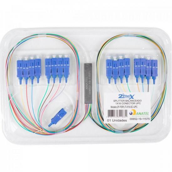 Splitter Óptico Balanceado 1x16 2F-FSPLIT-X16-SC-UPC 2FLEX