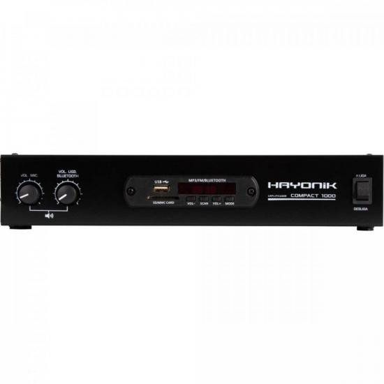 Amplificador Hayonik Compact 1000 80W RMS Com Bluetooth