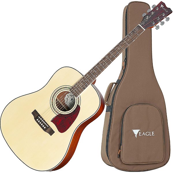 Violão Eletroacústico Eagle CH888 STNT Aço Natural Fosco