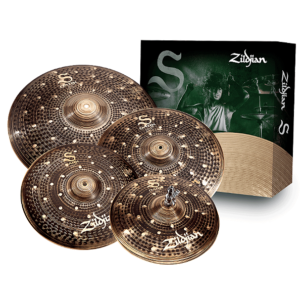 Kit de Pratos Zildjian S Dark 14”, 16”, 18” e 20” SD4680