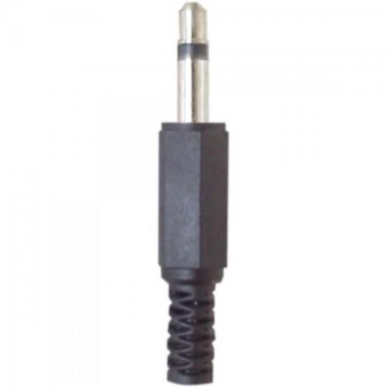 Plug P2 Mono Plástico Preto Genérico Storm - PCT / 50