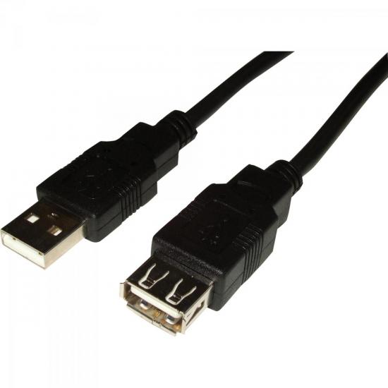 Cabo Extensor USB 2.0 A Macho x USB 2.0 A Fêmea 10m Preto Storm