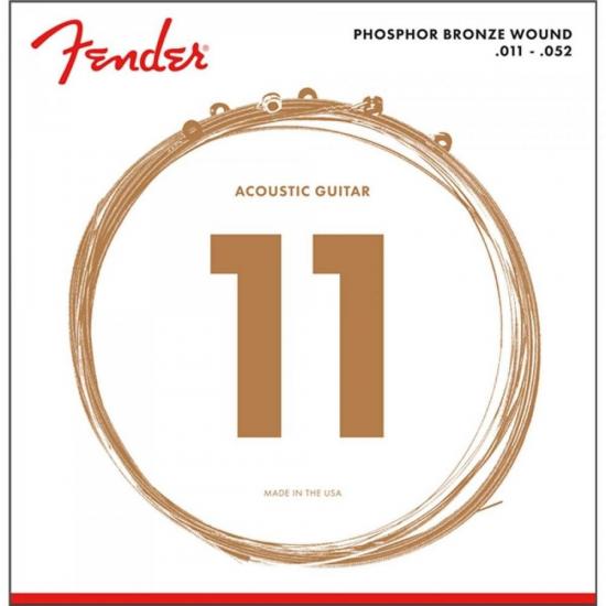 Encordoamento Fender .011 60Cl Para Violão Aço Bronze Fosforoso