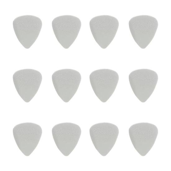 Kit 12 Palhetas Fender Nylon 0.60 White