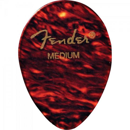 Palheta Fender Shape Classic 358 Celulóide Medium Tortoise Shell - PCT / 12