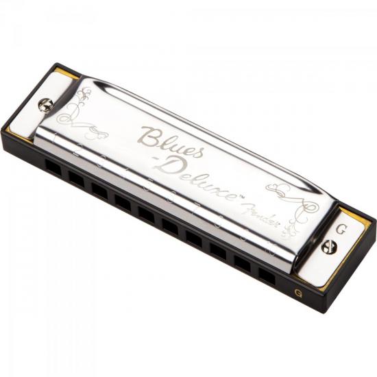 Gaita Diatônica Fender Blues Deluxe Em Sol (G) Prata