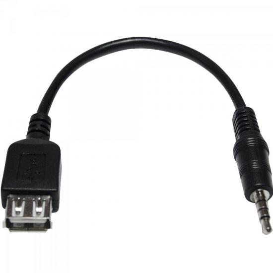 Cabo P2 4C x USB Fêmea CBPD0005 Preto Storm - PCT / 10