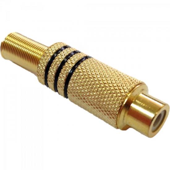 Plug RCA Fêmea Metal Gold JCRC0002 Dourado Storm - DEZ / 10