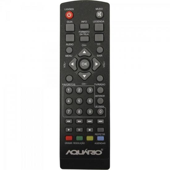 Controle Remoto Para Conversor Digital DTV-5000 Preto AQUARIO