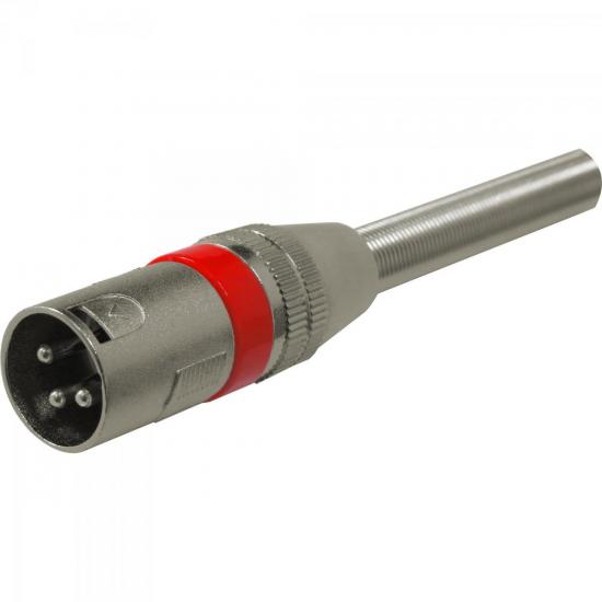 Conector Cannon Macho com Mola PGCN0015 Vermelho STORM - PCT / 5