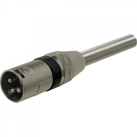 Plug XLR Canon Macho com Mola PGCN0014 Preto Storm - PCT / 5