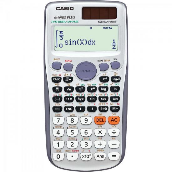Calculadora Científica 417 Funções FX-991ES PLUS Cinza CASIO