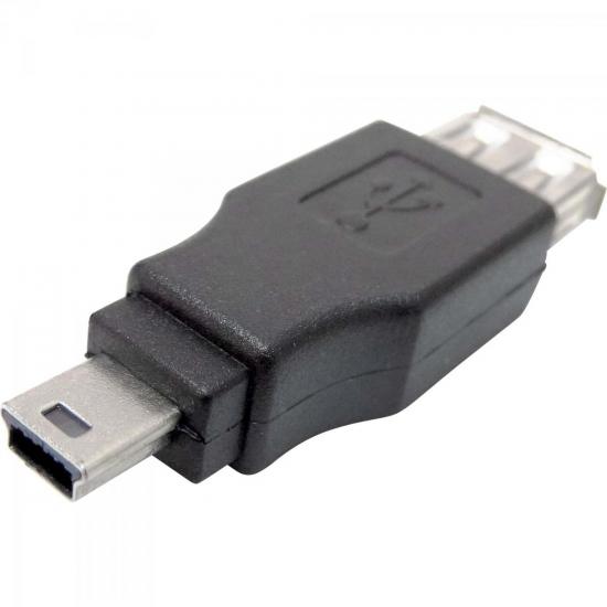 Adaptador USB A Fêmea x Mini USB Macho ADAP0022 Preto STORM - PCT / 10