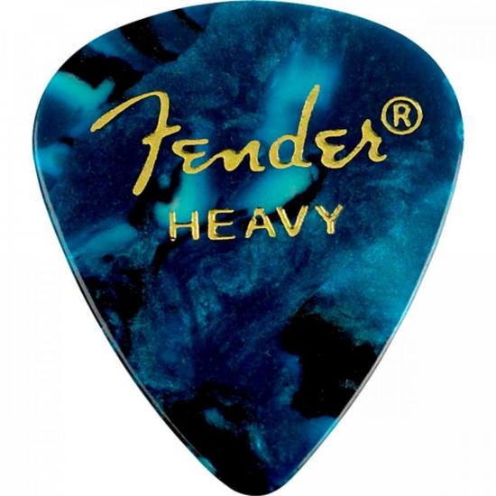 Kit 12 Palhetas Celulóide Shape Premium 351 Heavy Ocean Turquoise FENDER