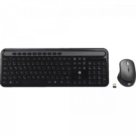 Kit Teclado e Mouse Sem Fio CS500 Preto HP