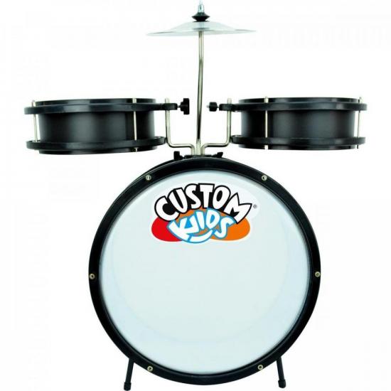 Bateria Infantil CUSTOM KIDS CKDM3BK Preto