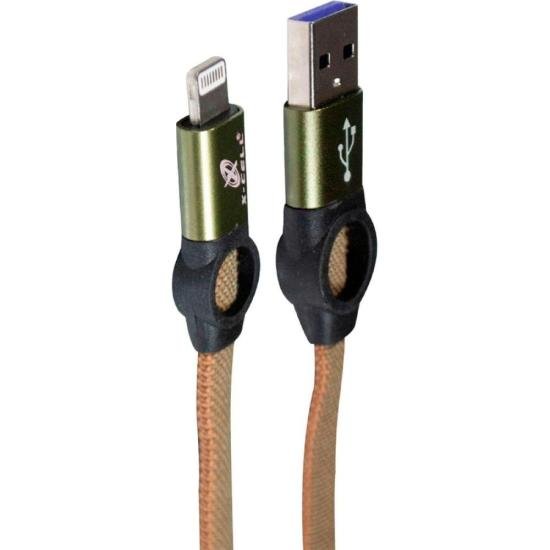 Cabo de Dados Turbo USB Lightning 2.0A 8 Pinos 1m Verde Flex