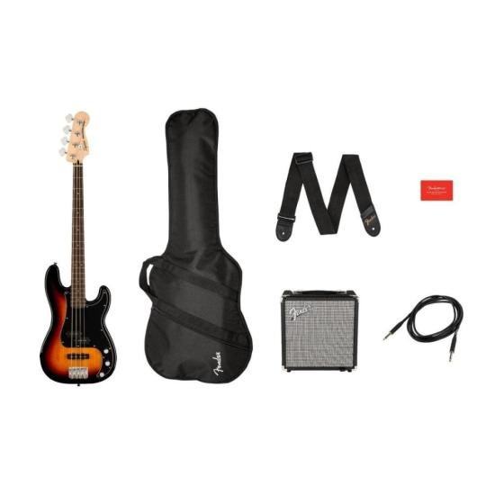 Kit Baixo Squier Affinity Series Precision Bass PJ Pack Sunburst