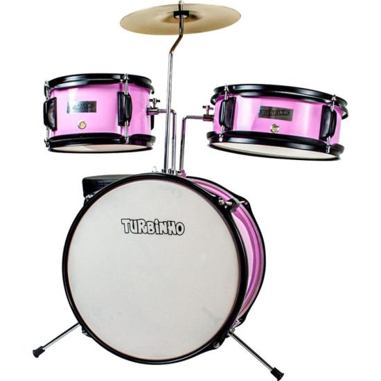 Bateria Multifuncional Infantil Turbinho Rosa Pink