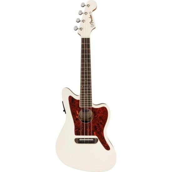 Ukulele Elétrico Fender Fullerton Jazzmaster Olympic White