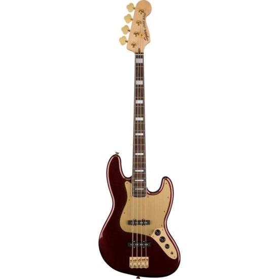 Contrabaixo Squier Jazz Bass Gold Edition Ruby Red Metallic