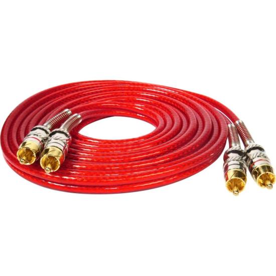 Cabo Blindado 2RCA X 2RCA 3m Vermelho Storm