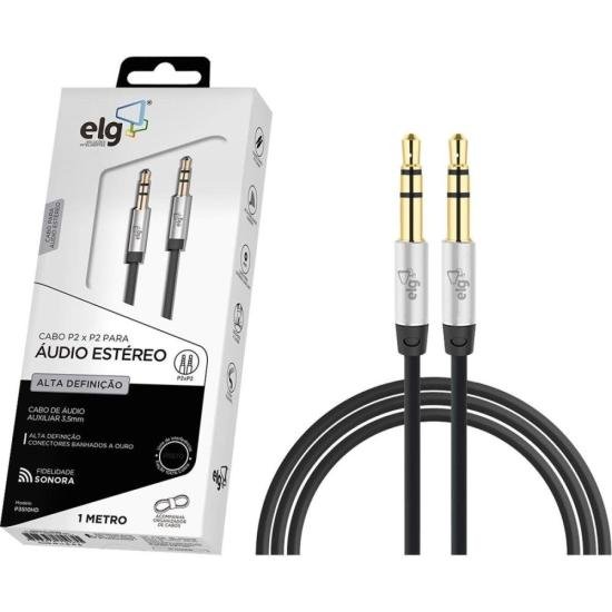 Cabo P2 X P2 P3510HD 1m Preto ELG