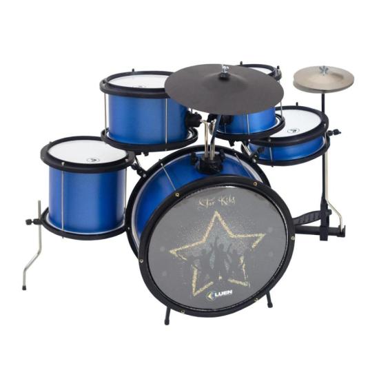Bateria Infantil Luen Star Kids Azul
