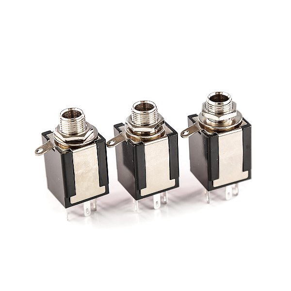 Jack Conexão Stereo Niquelado (3 Unidades) Spirit MJ800-NI