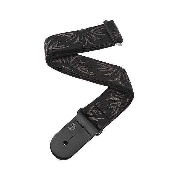 Correia Tecido Tatuagem Preta e Cinza D Addario 50F078