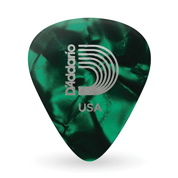 Palheta Celulóide Verde Perolada .50 Leve D Addario 1CGP2-10