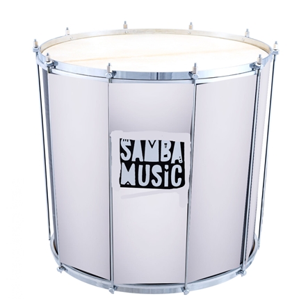 Surdo de Madeira Phx 60x18 Samba Music Branco Wood