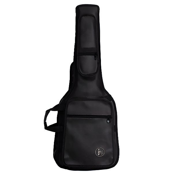 Capa Bag Para Guitarra Couro Premium Acolchoado Preto
