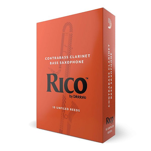 Palheta Clarineta Contrabaixo 2.0 (10 Peças) D Addario Rico